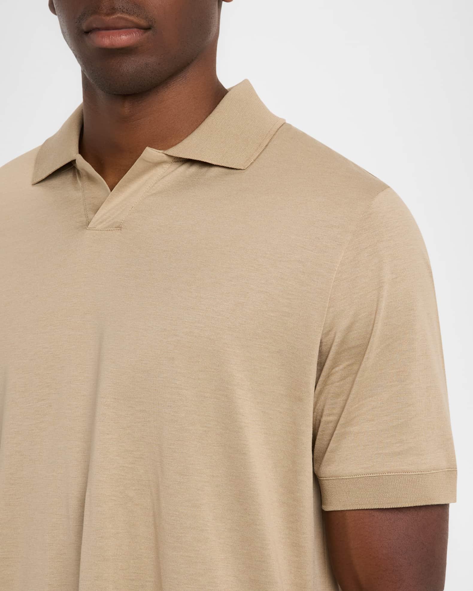 Men's Cotton Johnny Collar Polo Shirt Product Image