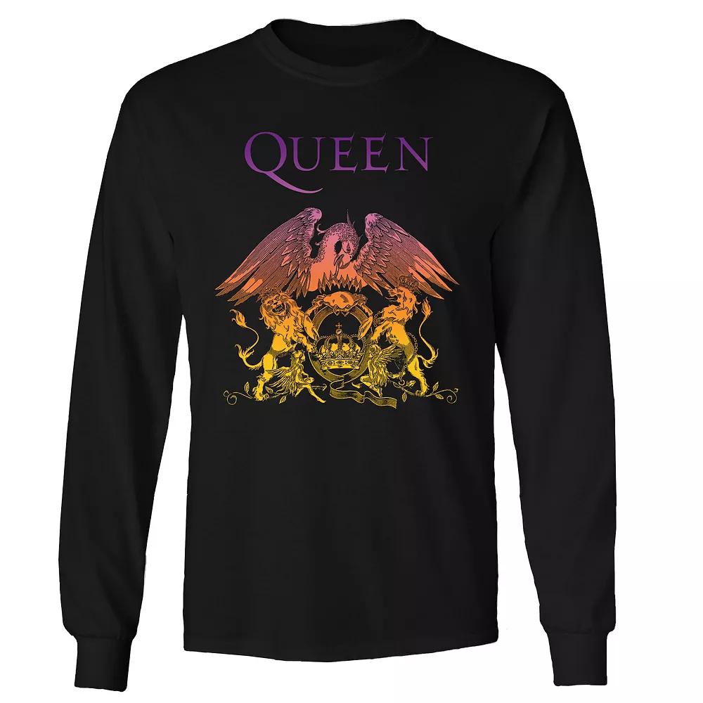 Men's Queen Crest Gradient Long Sleeve, Size: Large, Black Product Image