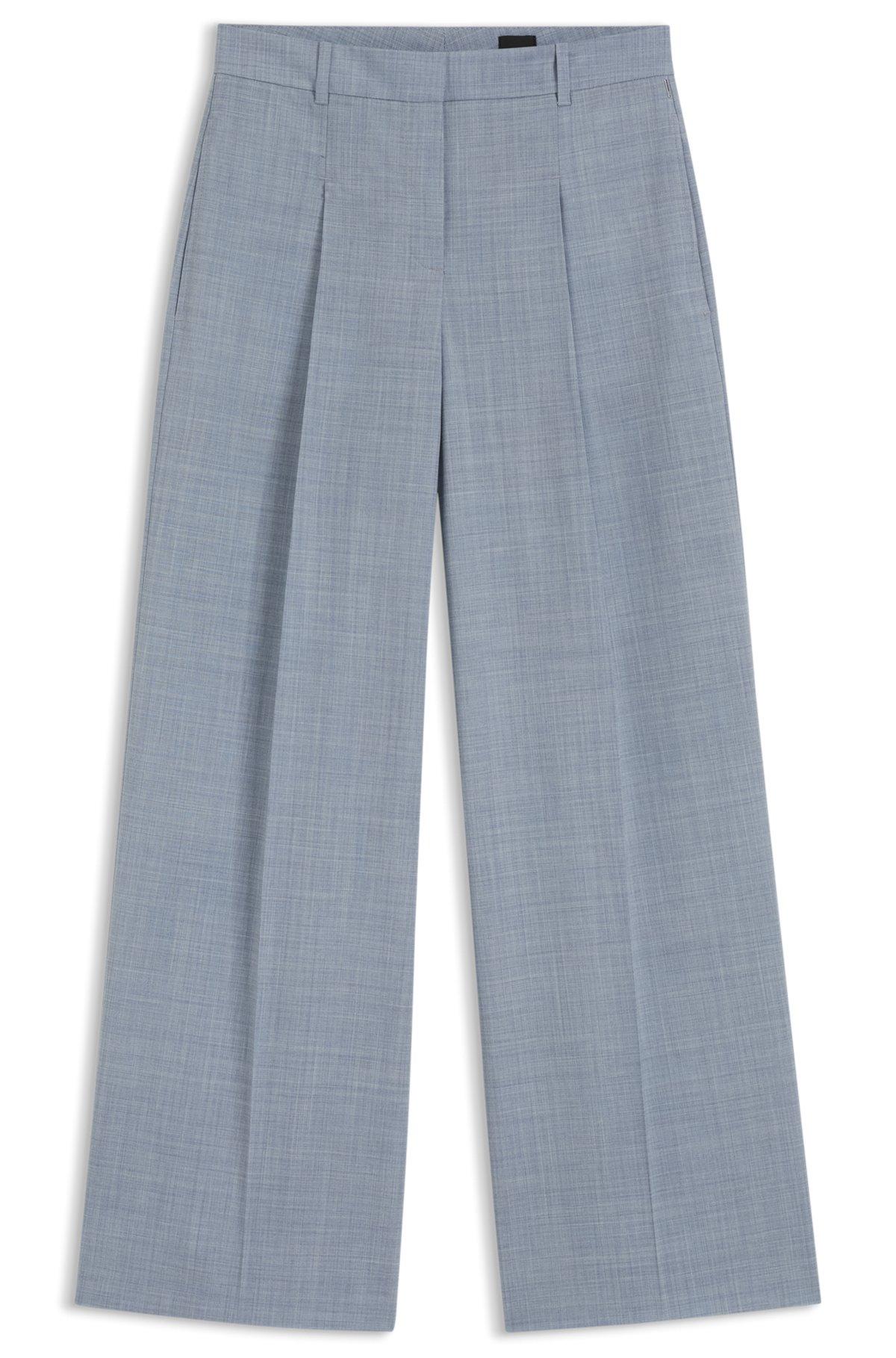 Regular-fit trousers in virgin wool Product Image
