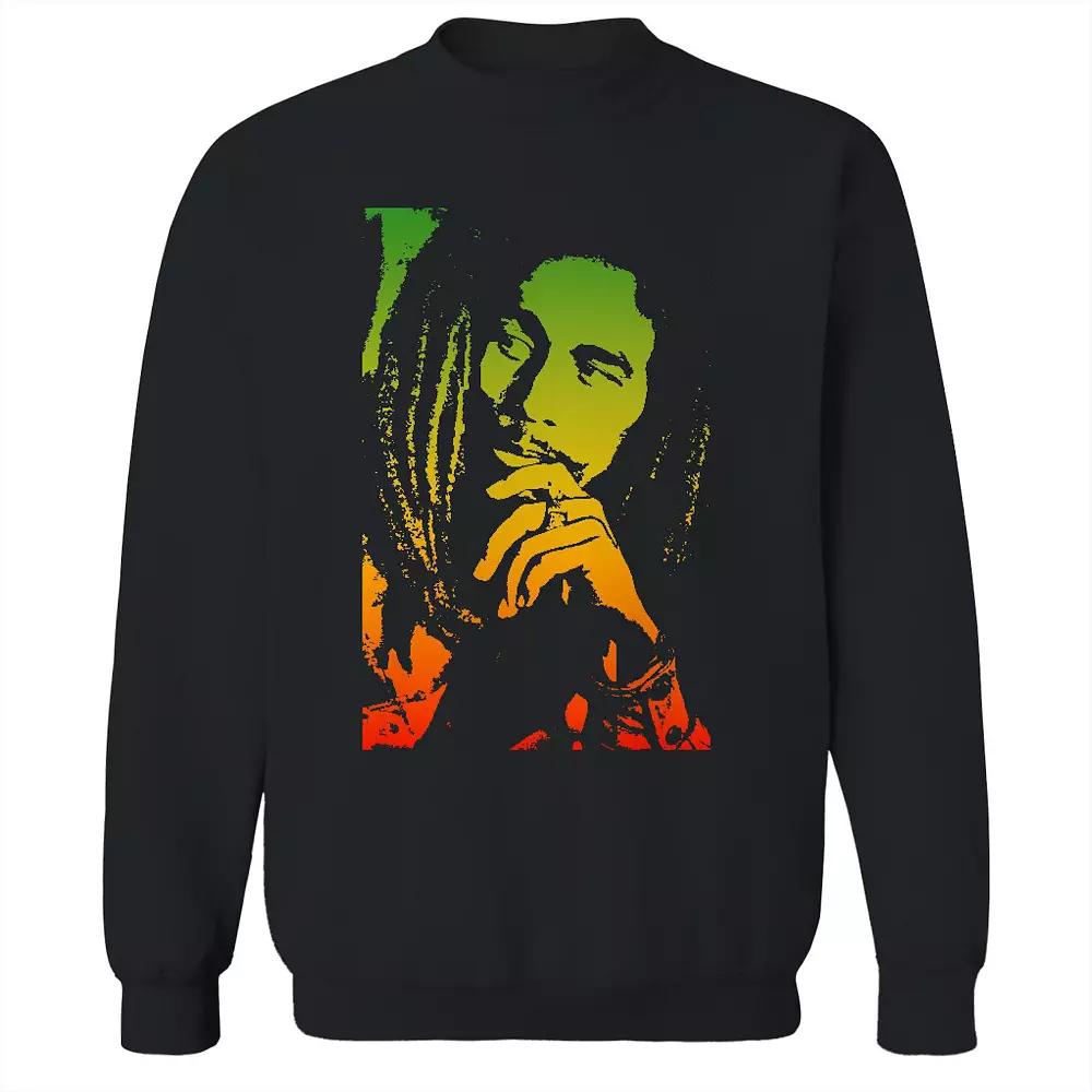 Junior's Bob Marley Rastafari Gradient Graphic Fleece Sweatshirt, Women's, Size: XXL, Black Product Image