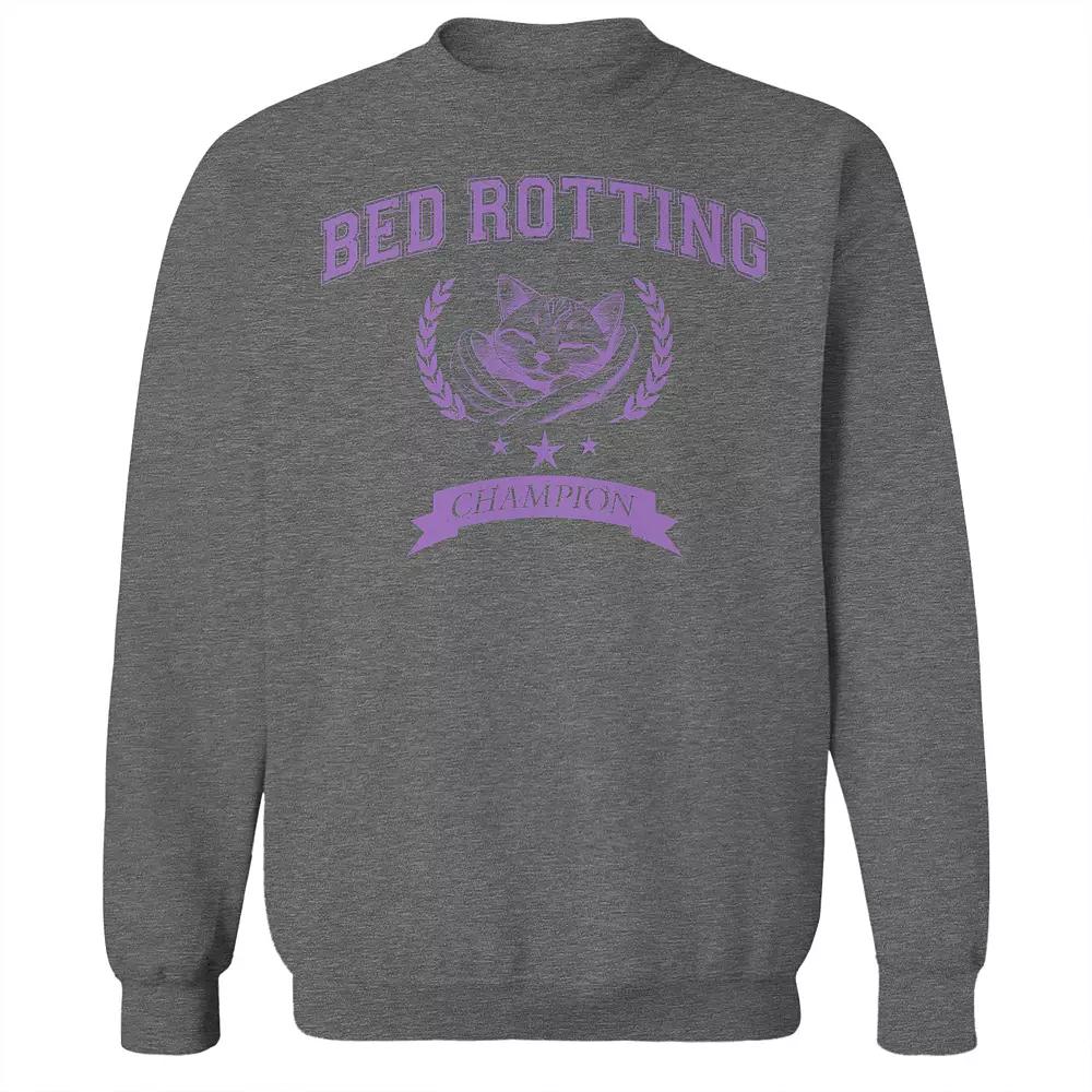 Men's COLAB89 Bed Rotting Champion Graphic Sweatshirt, Size: XL, Grey Heather Product Image