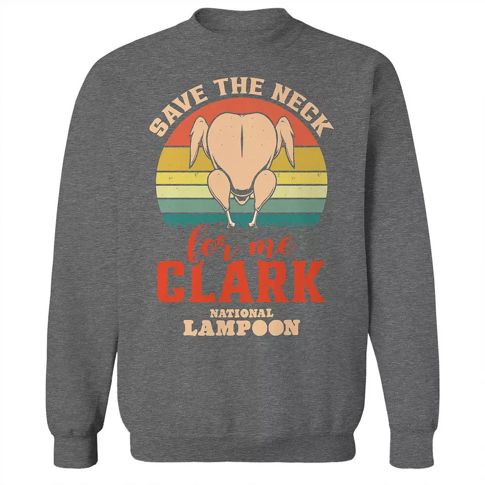 Men's Save the Neck National Lampoon's Christmas Vacation Graphic Fleece Crew Sweatshirt, Adult Unisex,  Product Image