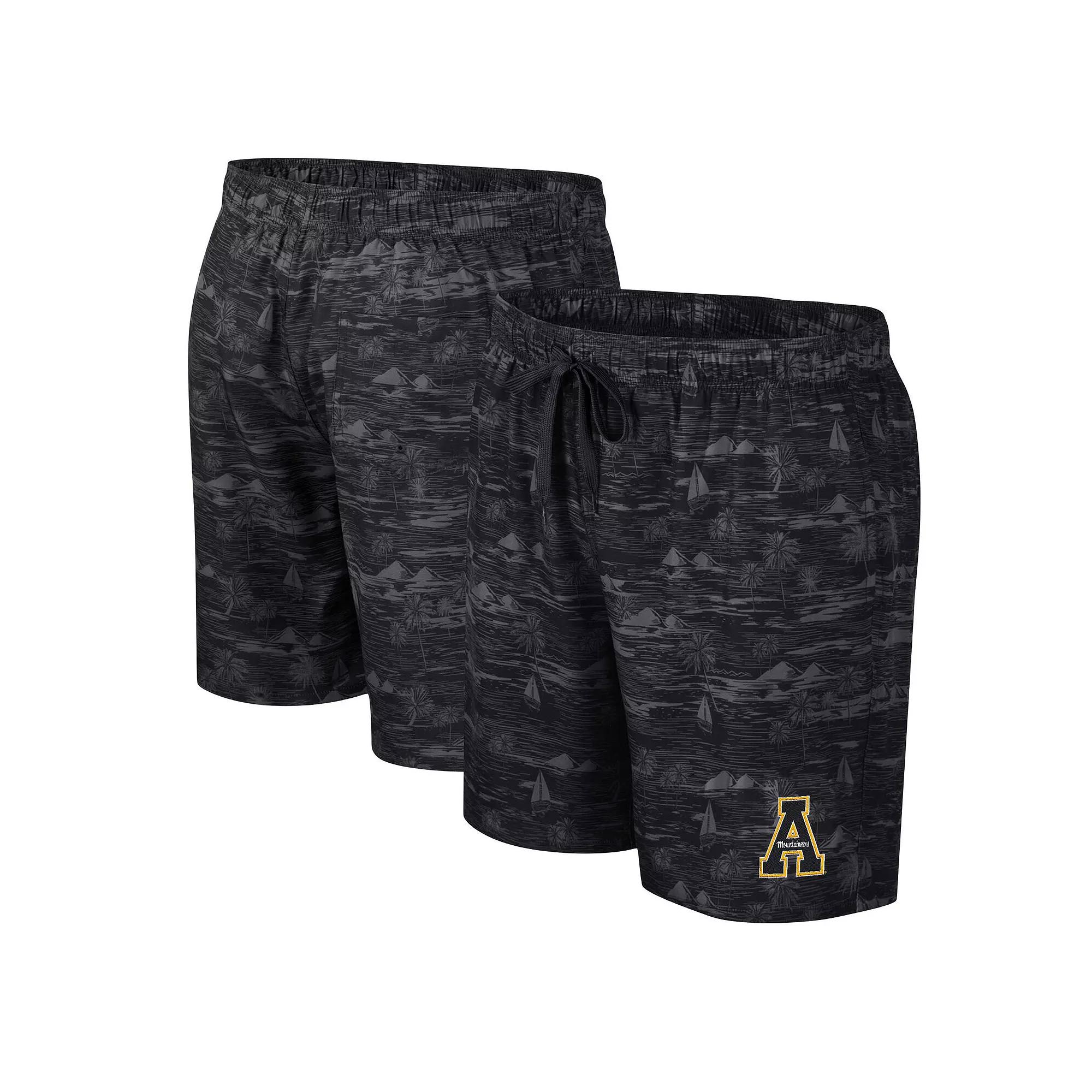 Men's Colosseum Black Appalachian State Mountaineers Ozark Swim Shorts,  Product Image