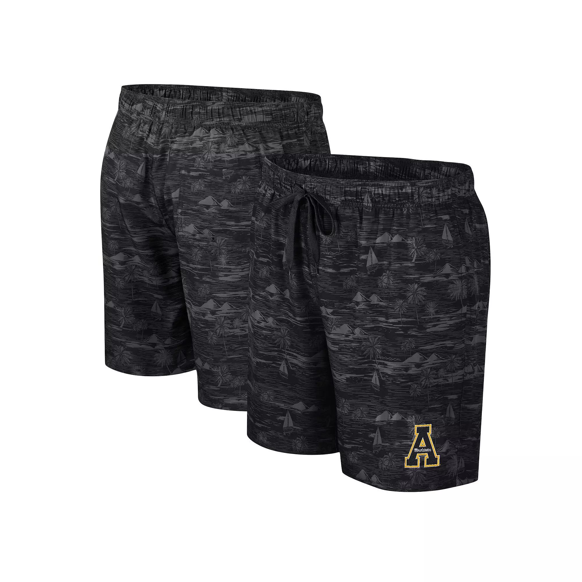 Men's Colosseum Black Appalachian State Mountaineers Ozark Swim Shorts,  Product Image