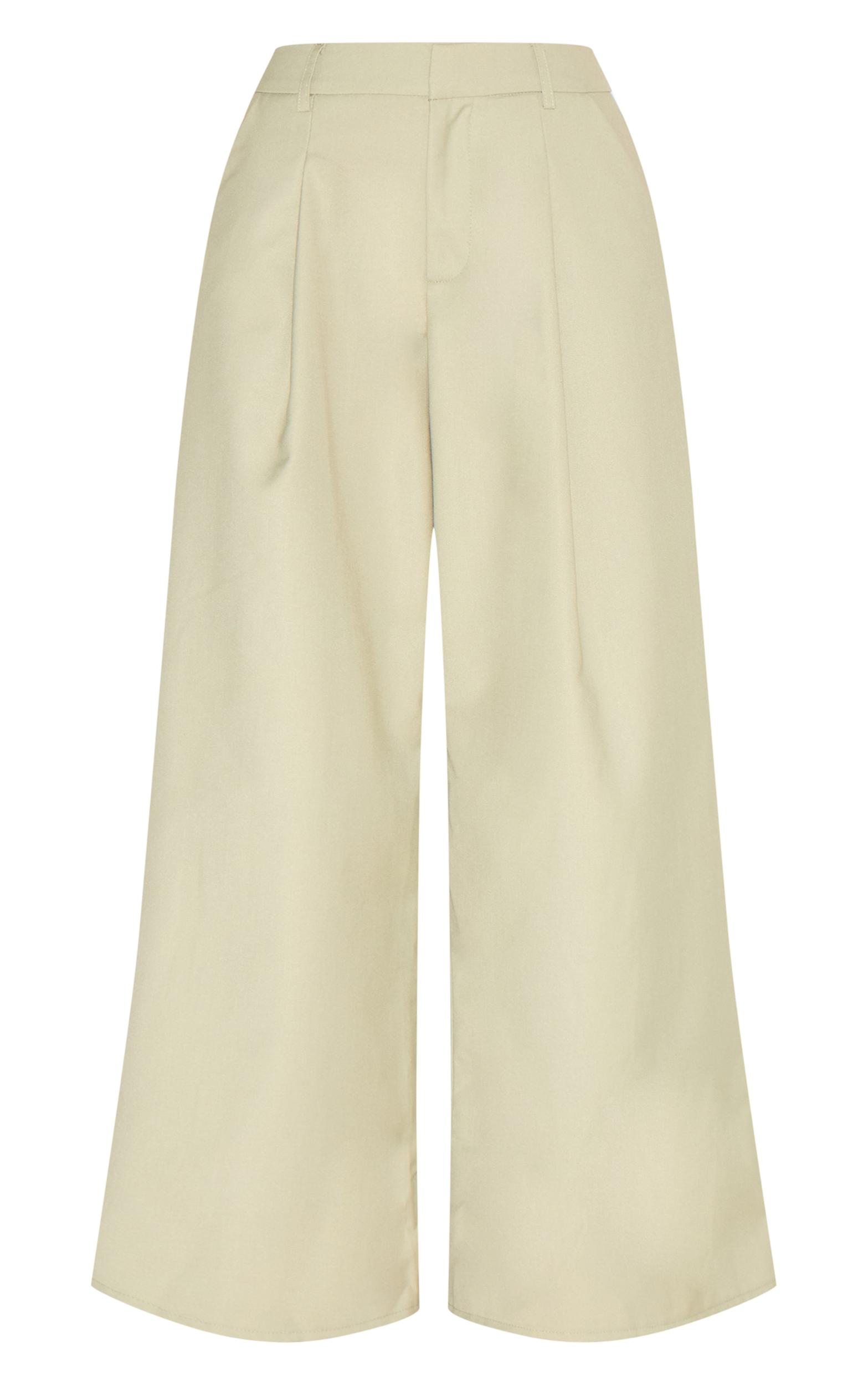 Sage Woven Double Pleat Wide Leg Pants Product Image