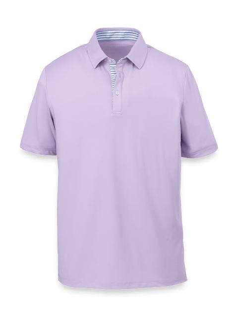 Performance Blend Three Button Polo - Light Purple Product Image