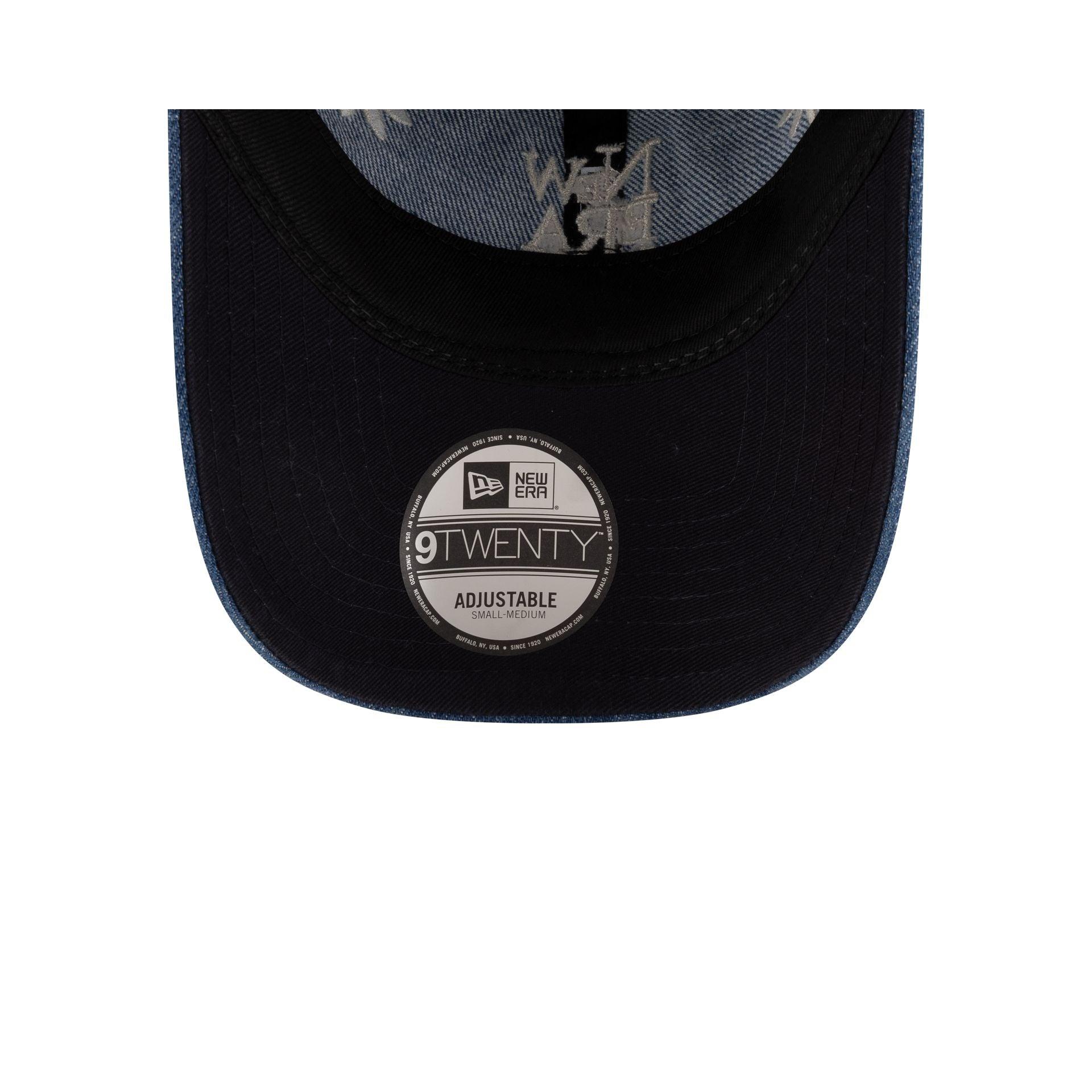 New Era Cap Flower Embroidery Light Denim 9TWENTY Adjustable Hat Male Product Image