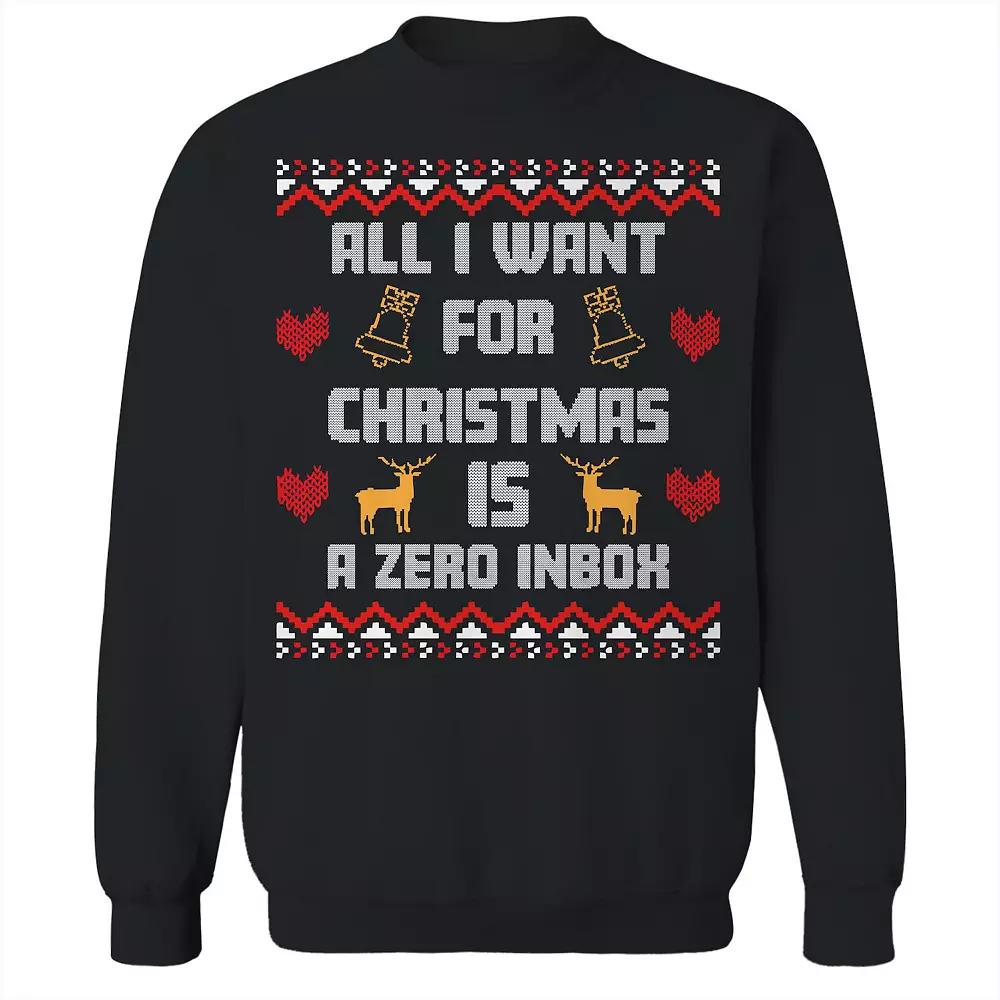 Men's Christmas Sweater Zero Inbox Graphic Sweatshirt, Adult Unisex,  Product Image