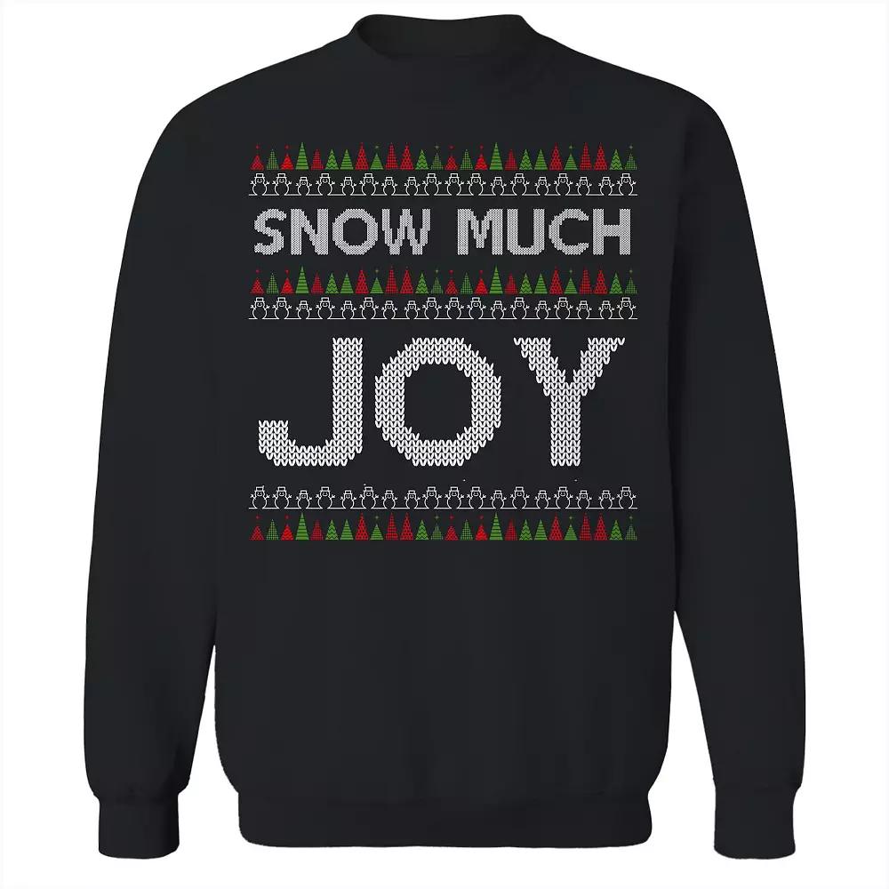 Men's Snow Much Joy Christmas Sweater Graphic Sweatshirt, Adult Unisex,  Product Image