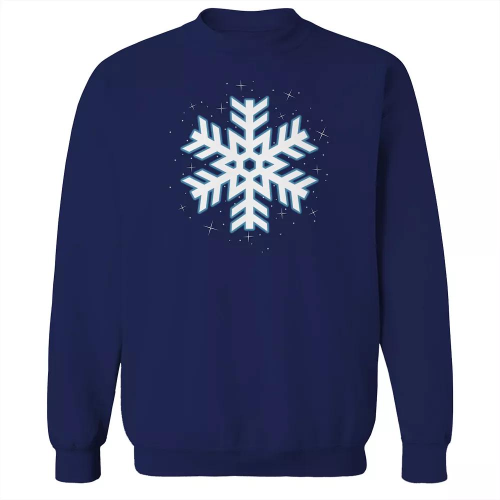Men's Snowflake Fleece Sweatshirt, Adult Unisex,  Product Image