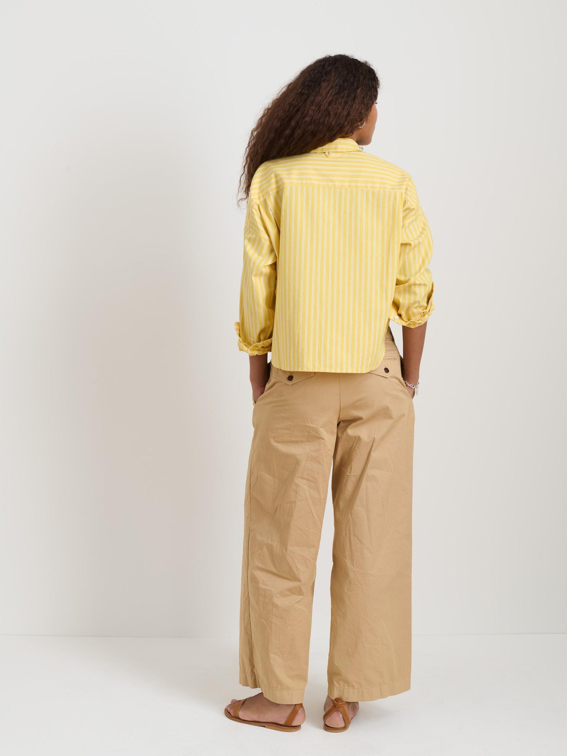 Cropped Jo Striped Shirt In Oxford Product Image