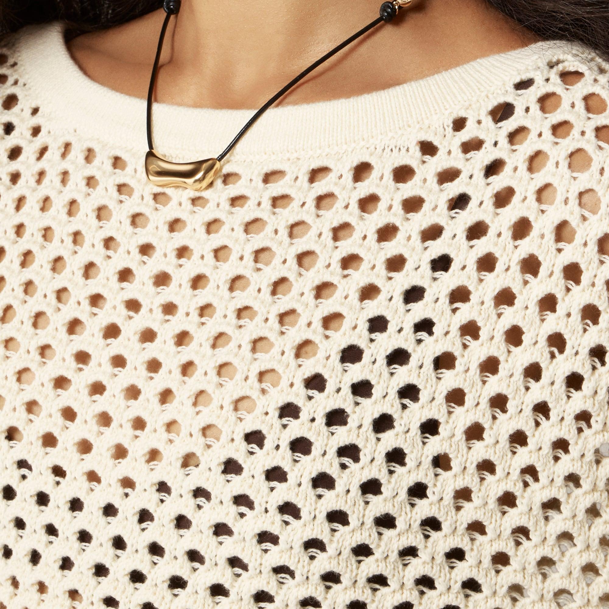 Pointelle boatneck sweater Product Image