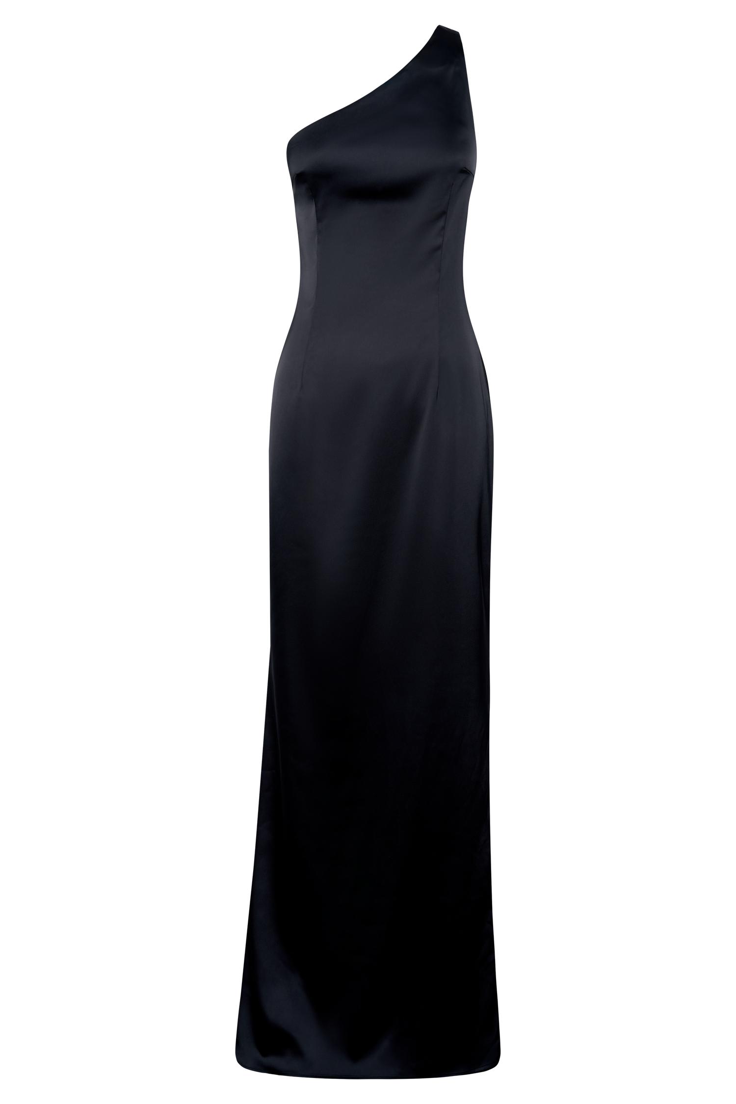 Harper One Shoulder Gown - Black Product Image