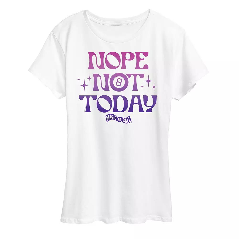Women's Magic 8 Ball Nope Not Today Graphic Tee,  Product Image