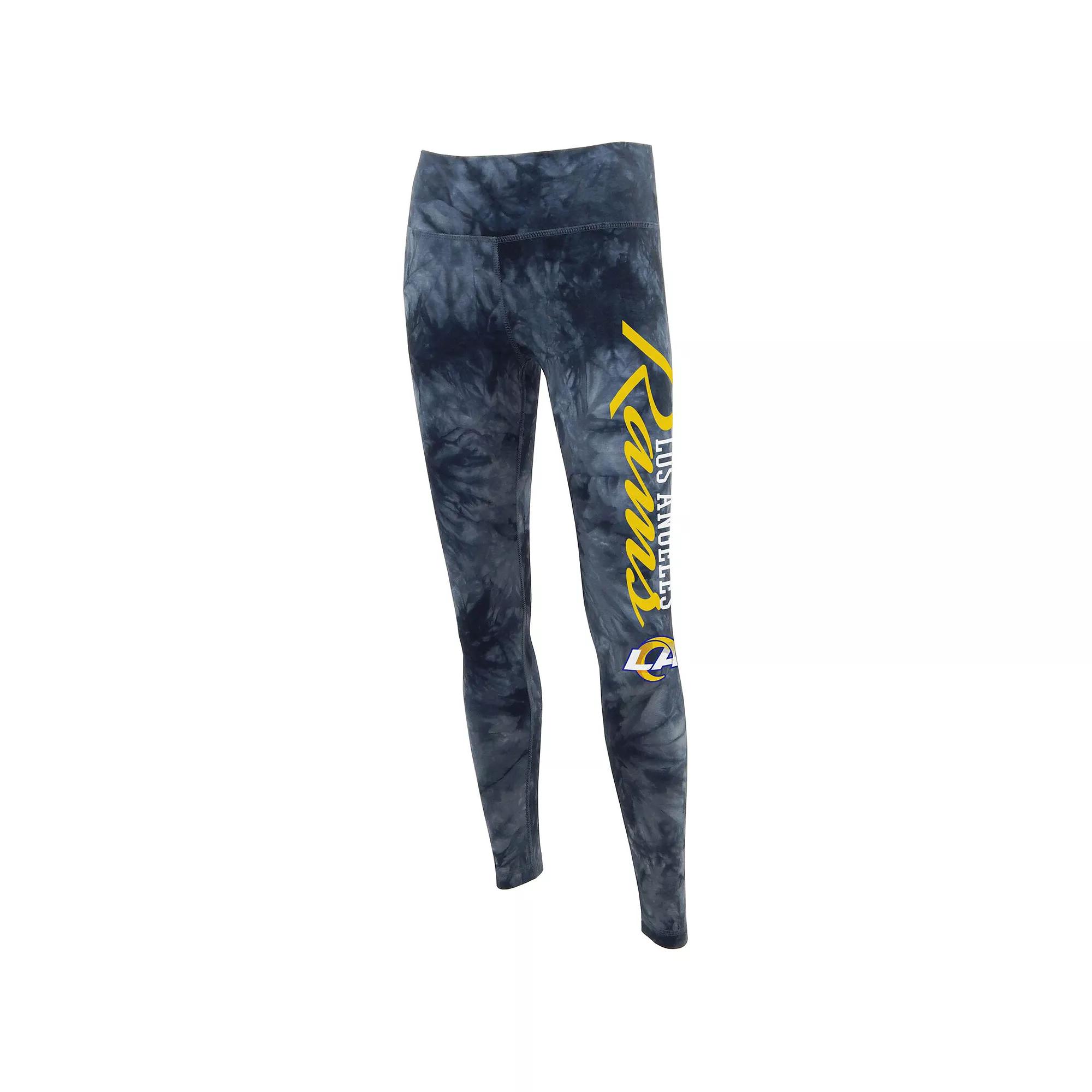 Women's Concepts Sport Black Los Angeles Rams Burst Tie Dye Leggings, Size: XL Product Image