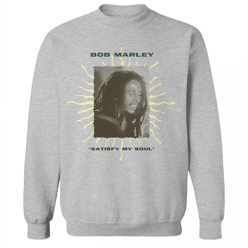 Junior's Bob Marley Satisfy My Soul Sage Graphic Fleece Sweatshirt, Women's,  Product Image