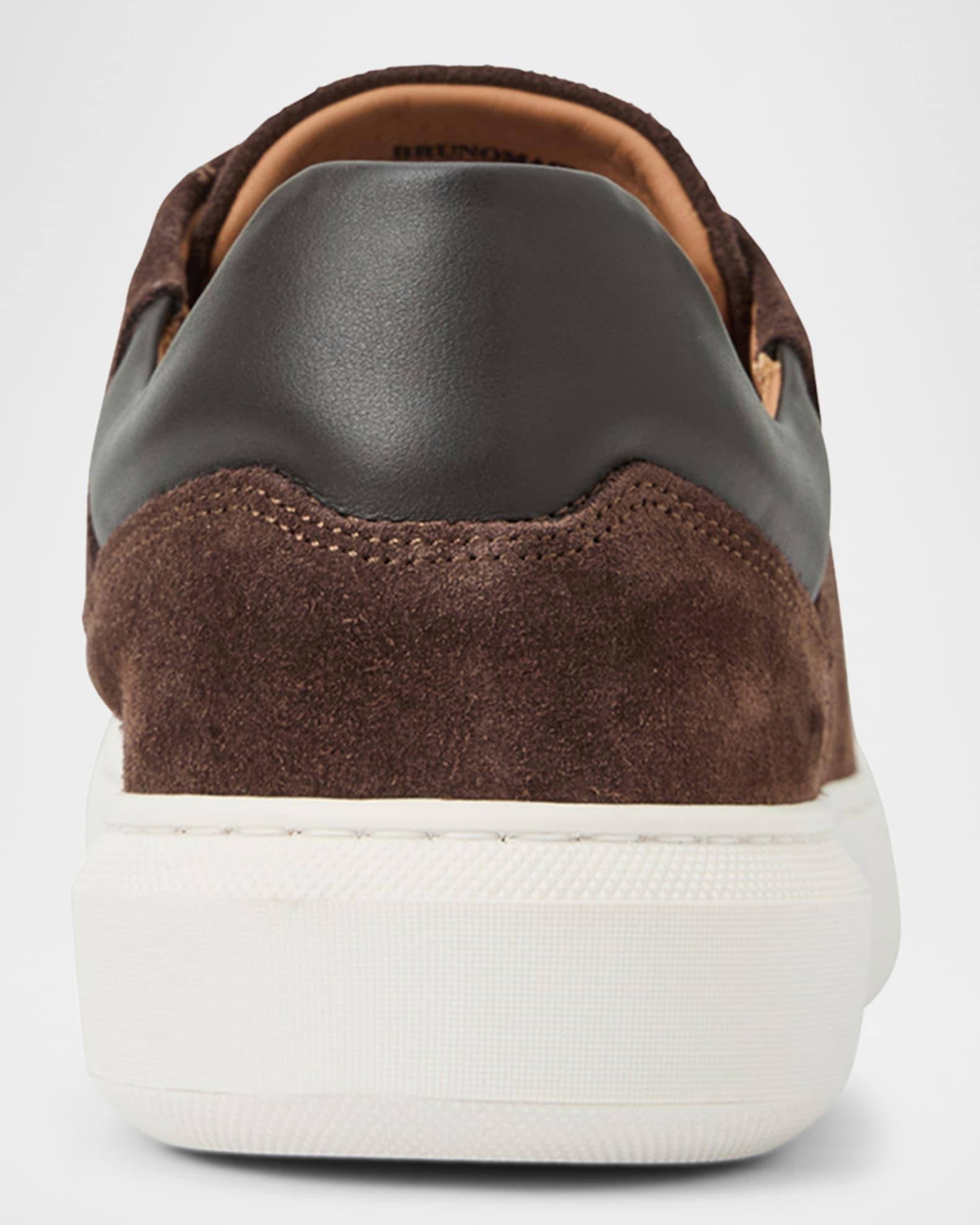 Men's Salvatore Low-Top Suede Sneakers  Product Image
