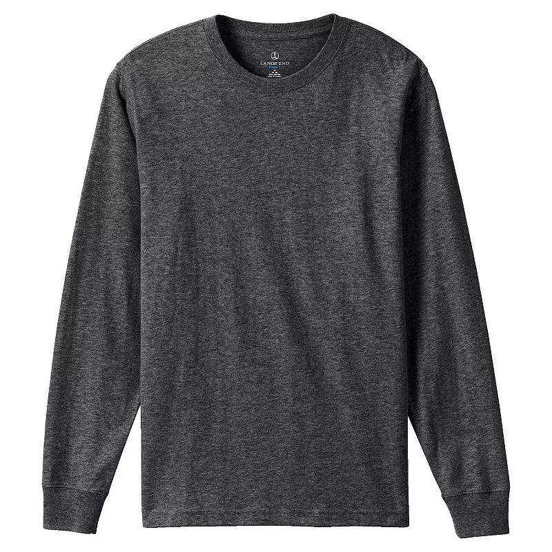 Big & Tall Lands' End Long Sleeve Super-T Tee, Men's,  Product Image