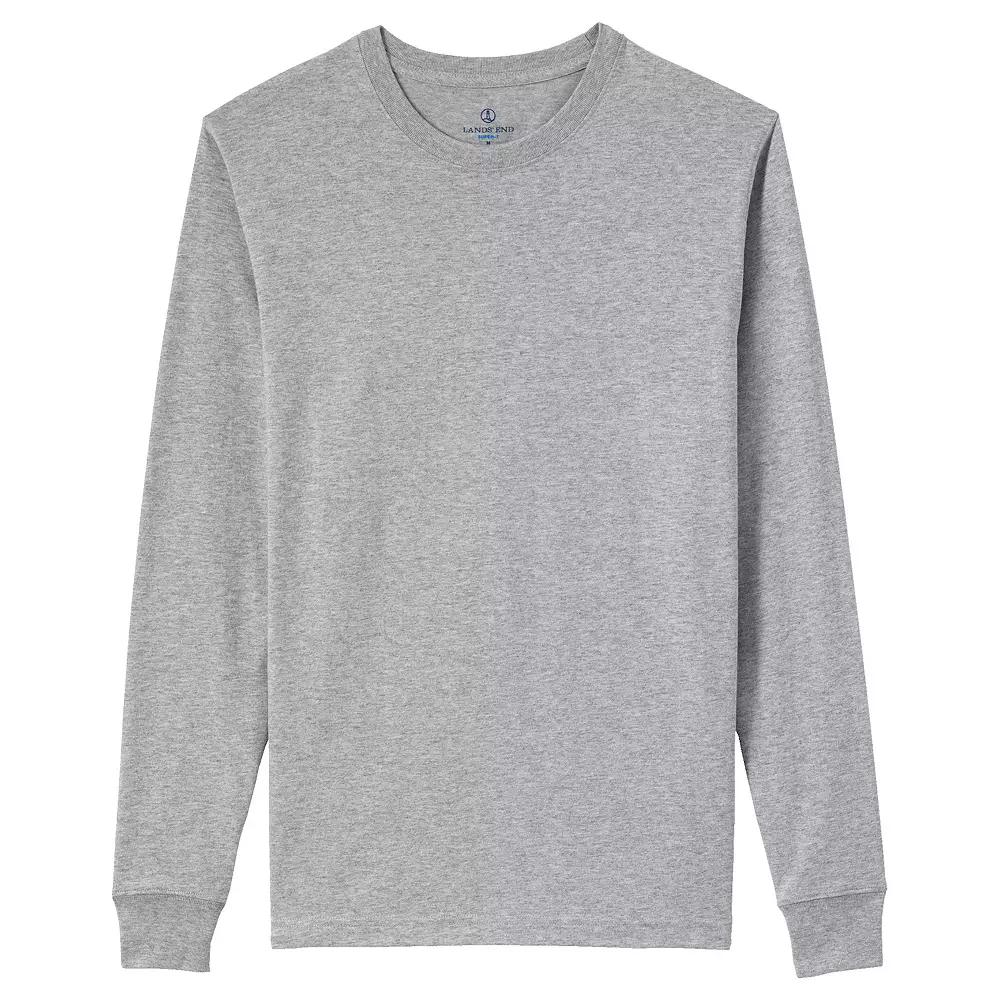 Big & Tall Lands' End Long Sleeve Super-T Tee, Men's,  Product Image