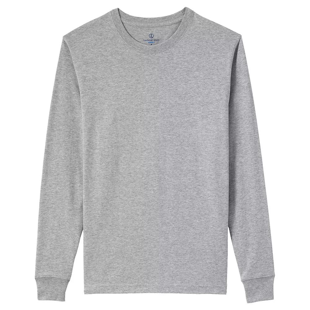 Big & Tall Lands' End Long Sleeve Super-T Tee, Men's,  Product Image