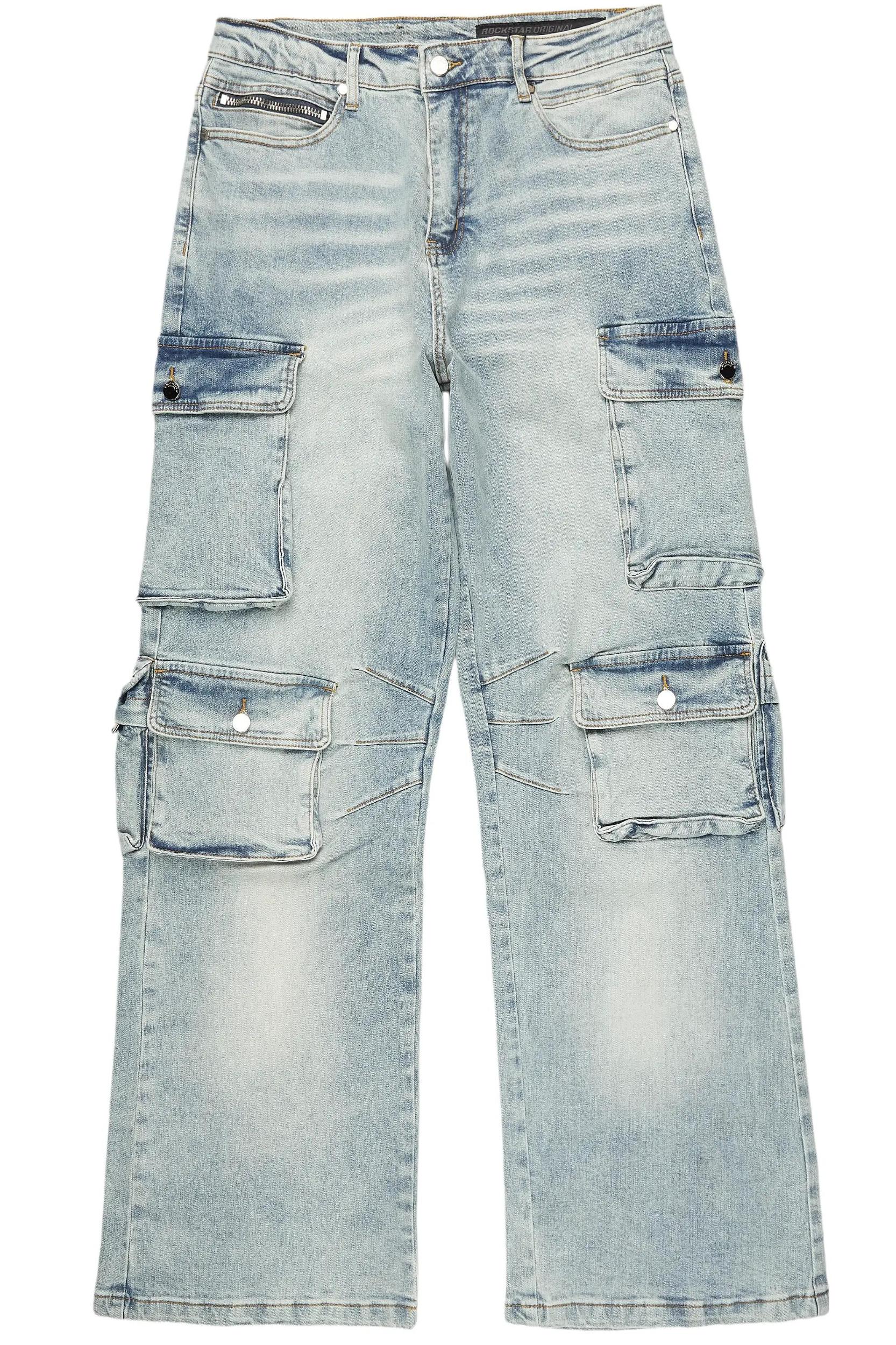 Lenz Blue Baggy Fit Jean Male Product Image