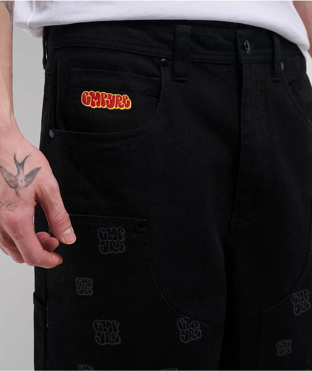 Empyre Double Knee Black Loose Fit Canvas Carpenter Skate Pants  Product Image