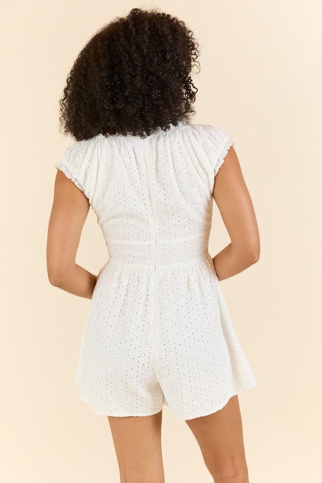 Ever After White Eyelet Romper FINAL SALE Product Image