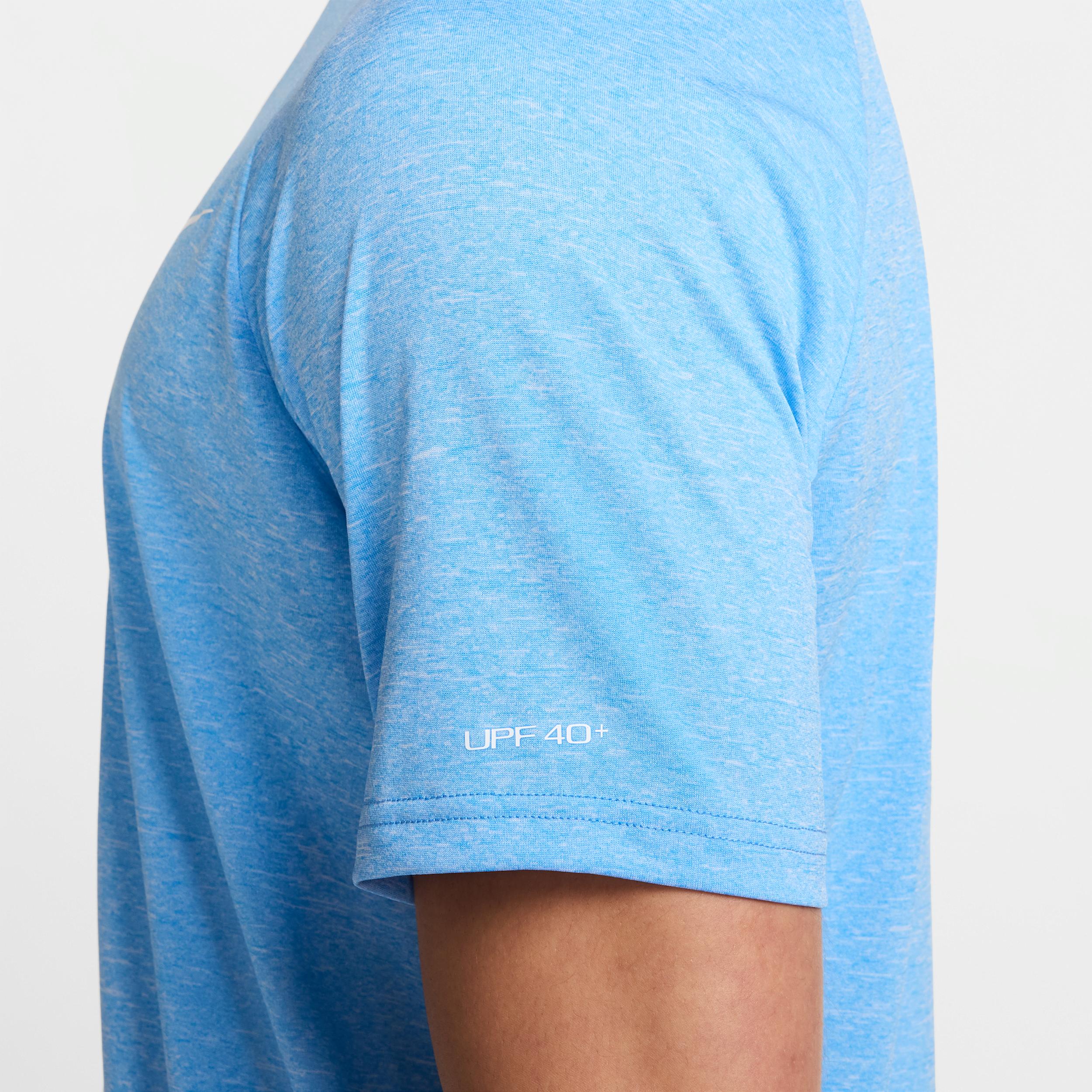 Nike Men's Heathered Short-Sleeve Hydroguard Swim Shirt Product Image