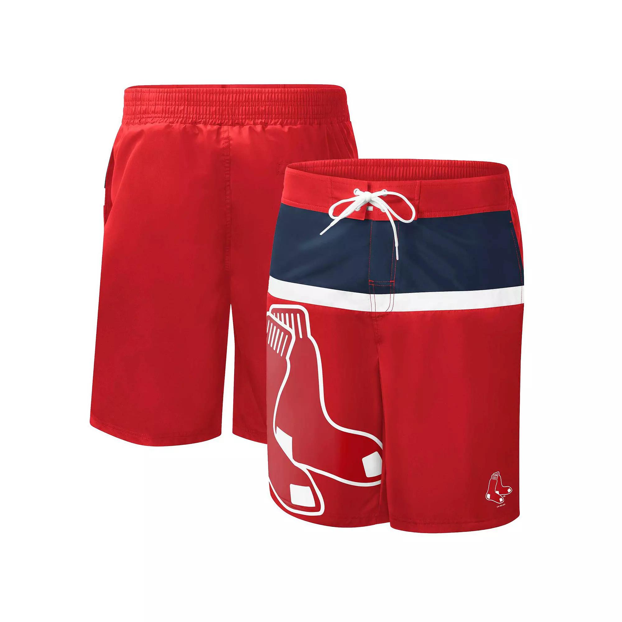 Men's G-III Sports by Carl Banks Red Boston Red Sox Sea Wind Swim Shorts,  Product Image