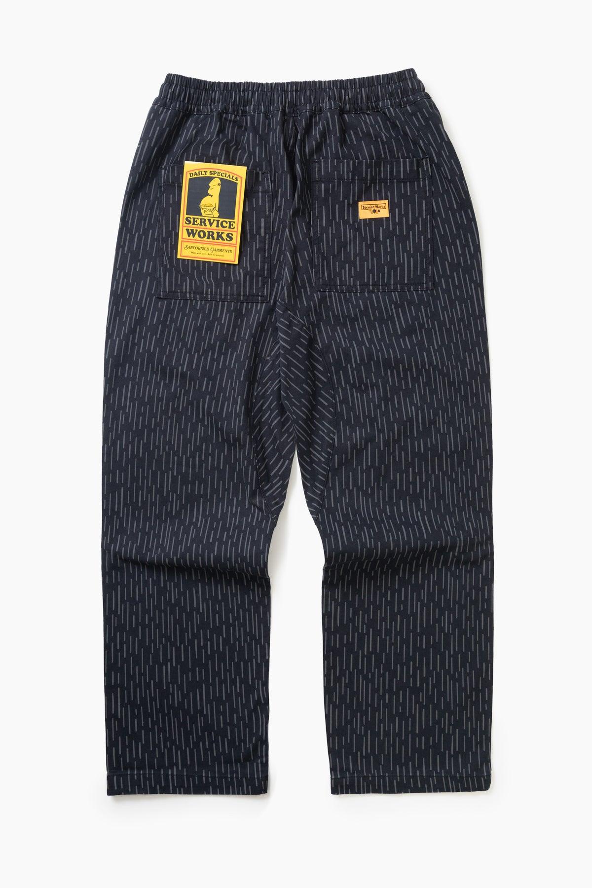 Patterned Chef Pants - Raindrop Mono Product Image