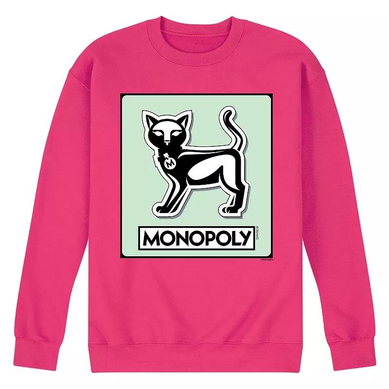 Men's Monopoly Cat Game Token Fleece Sweatshirt,  Product Image