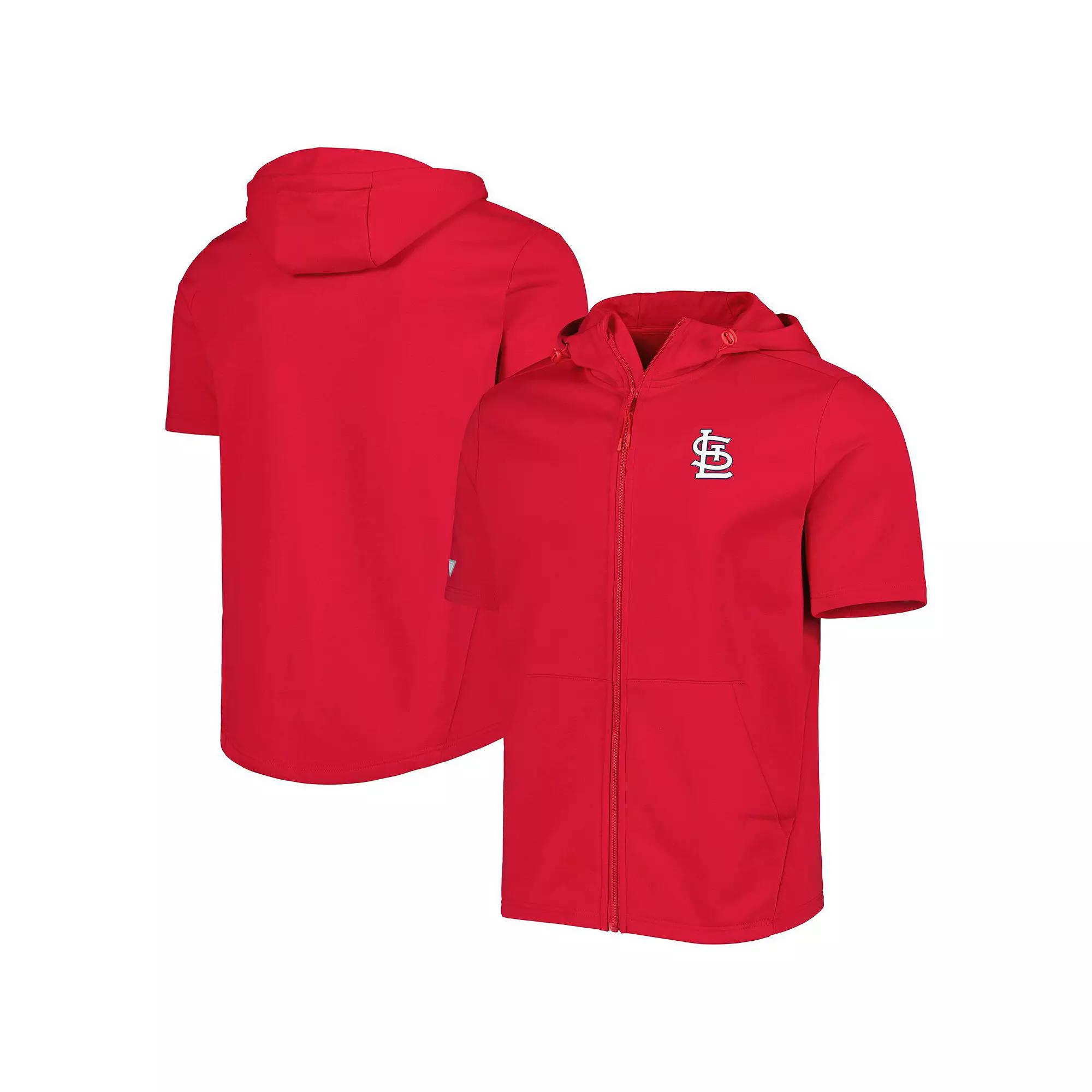 Men's Levelwear Red St. Louis Cardinals Recruit Full-Zip Short Sleeve Hoodie,  Product Image