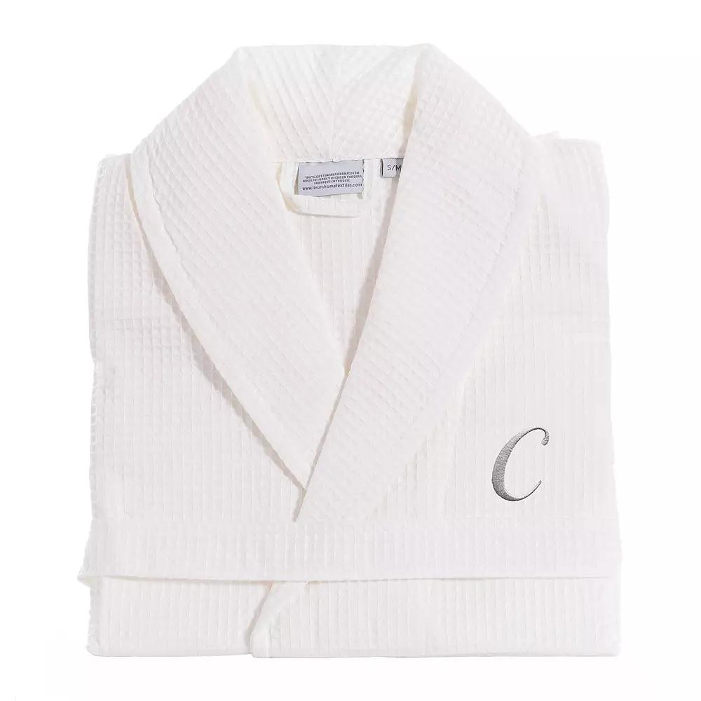 Linum Home Textiles Turkish Cotton Personalized Waffle Weave Bathrobe, Adult Unisex,  Product Image