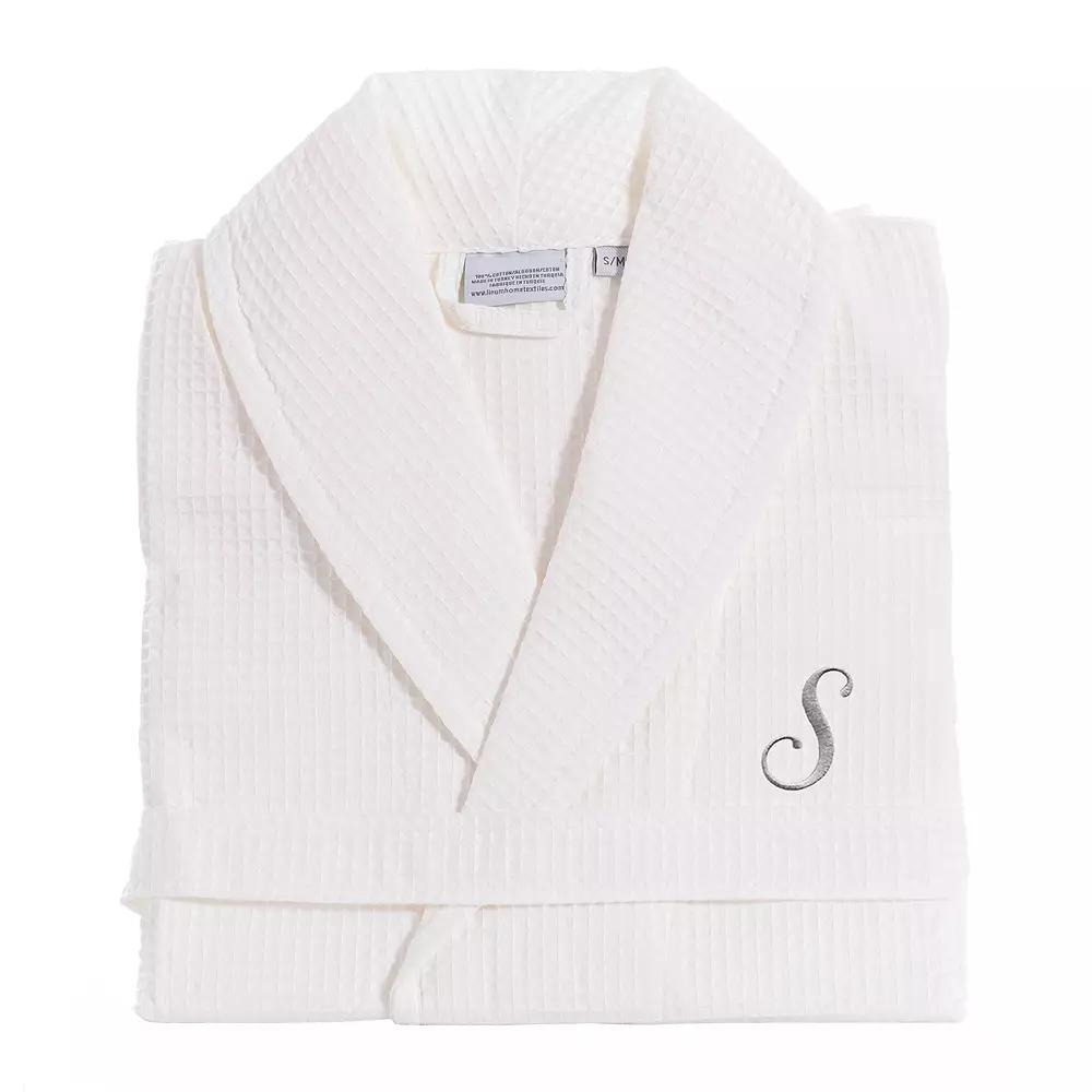 Linum Home Textiles Turkish Cotton Personalized Waffle Weave Bathrobe, Adult Unisex,  Product Image
