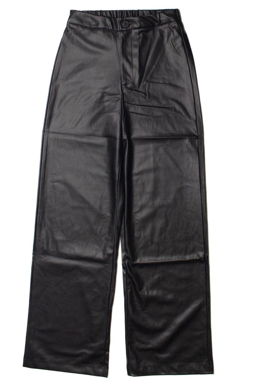 Wide Leg Pleather Pants Product Image