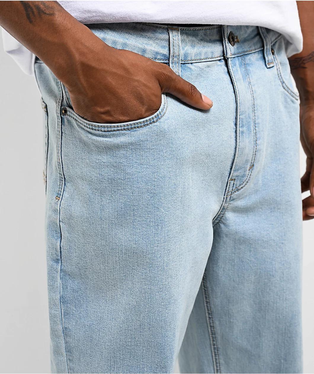 Freeworld Light Blue Denim Relaxed Fit Jeans Product Image