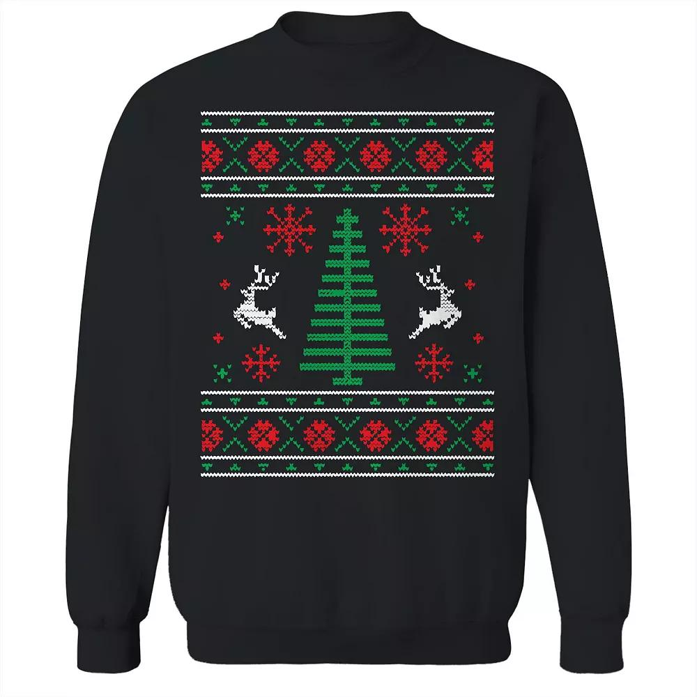 Men's Ugly Knitted Christmas Sweater Graphic Sweatshirt, Adult Unisex,  Product Image