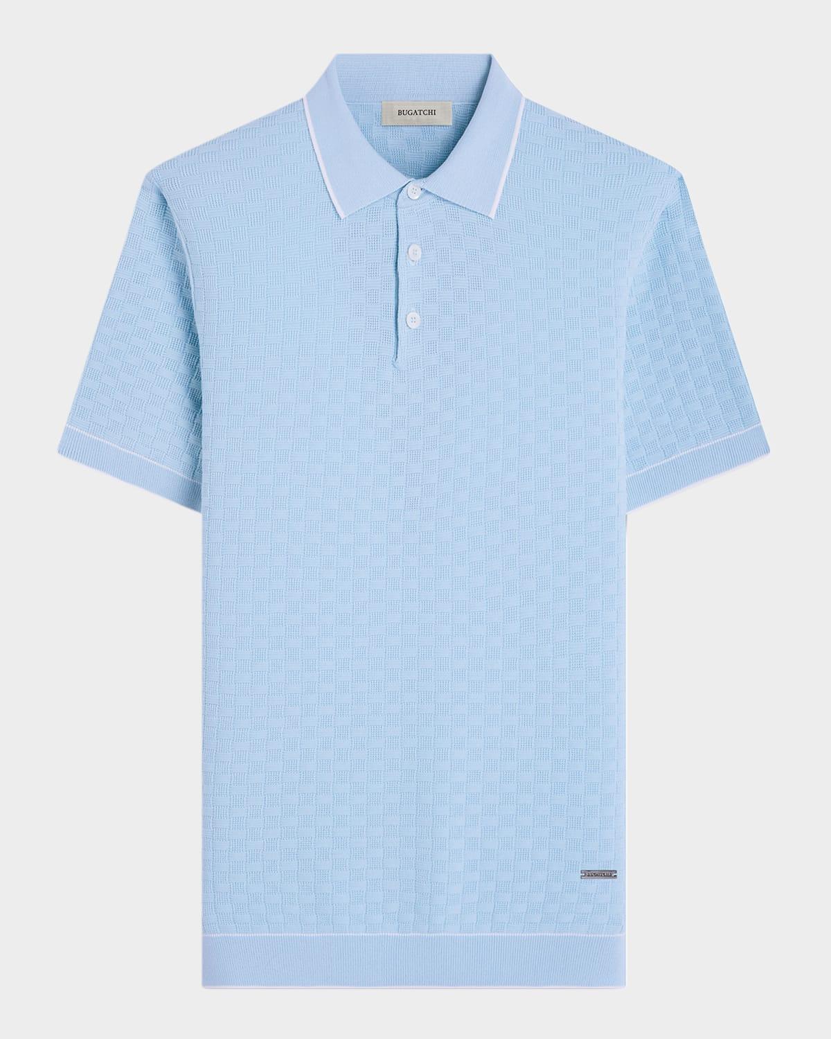 Mens Cotton-Blend Knit Polo Shirt Product Image