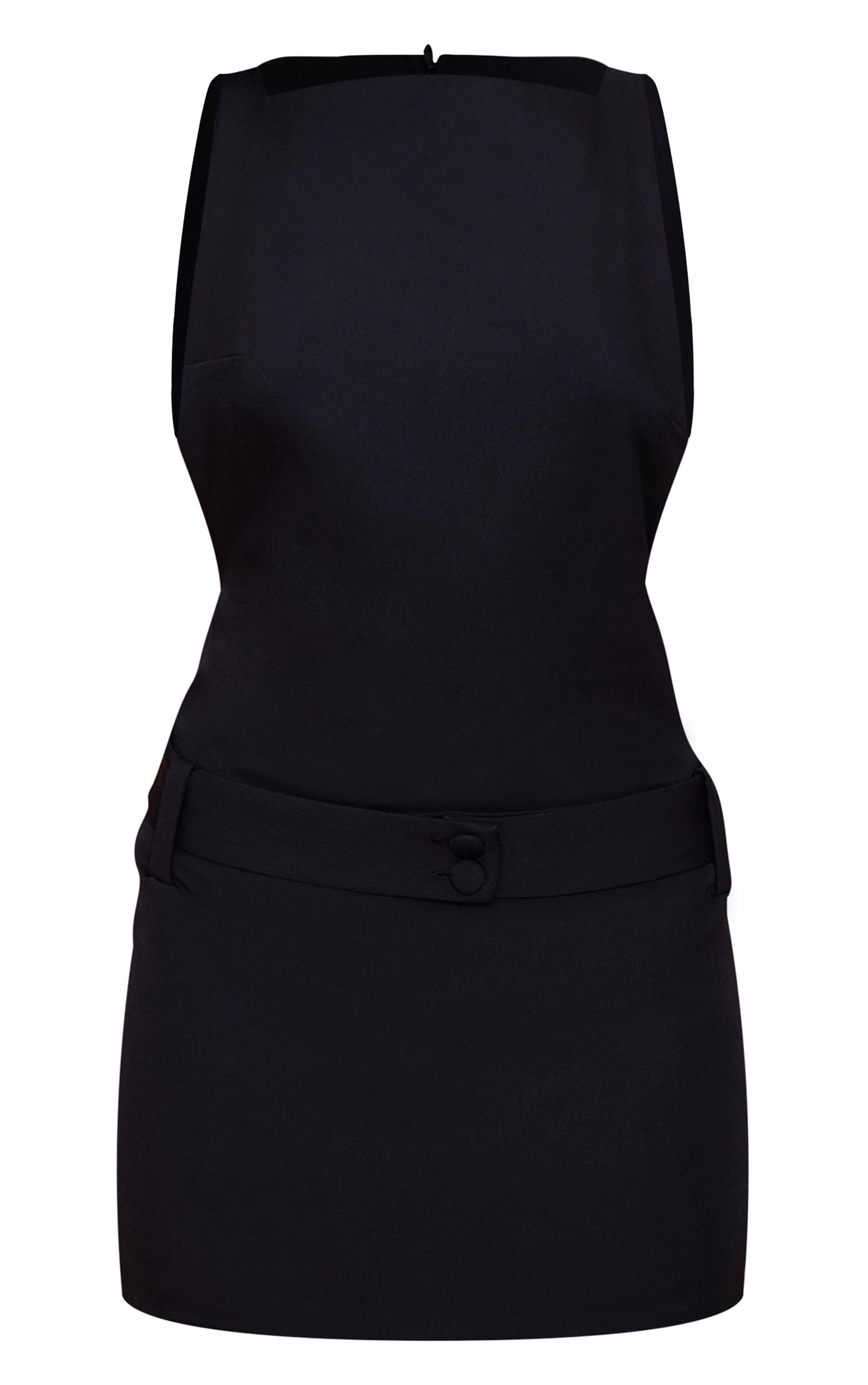 Black Belt Detail Shift Dress Product Image