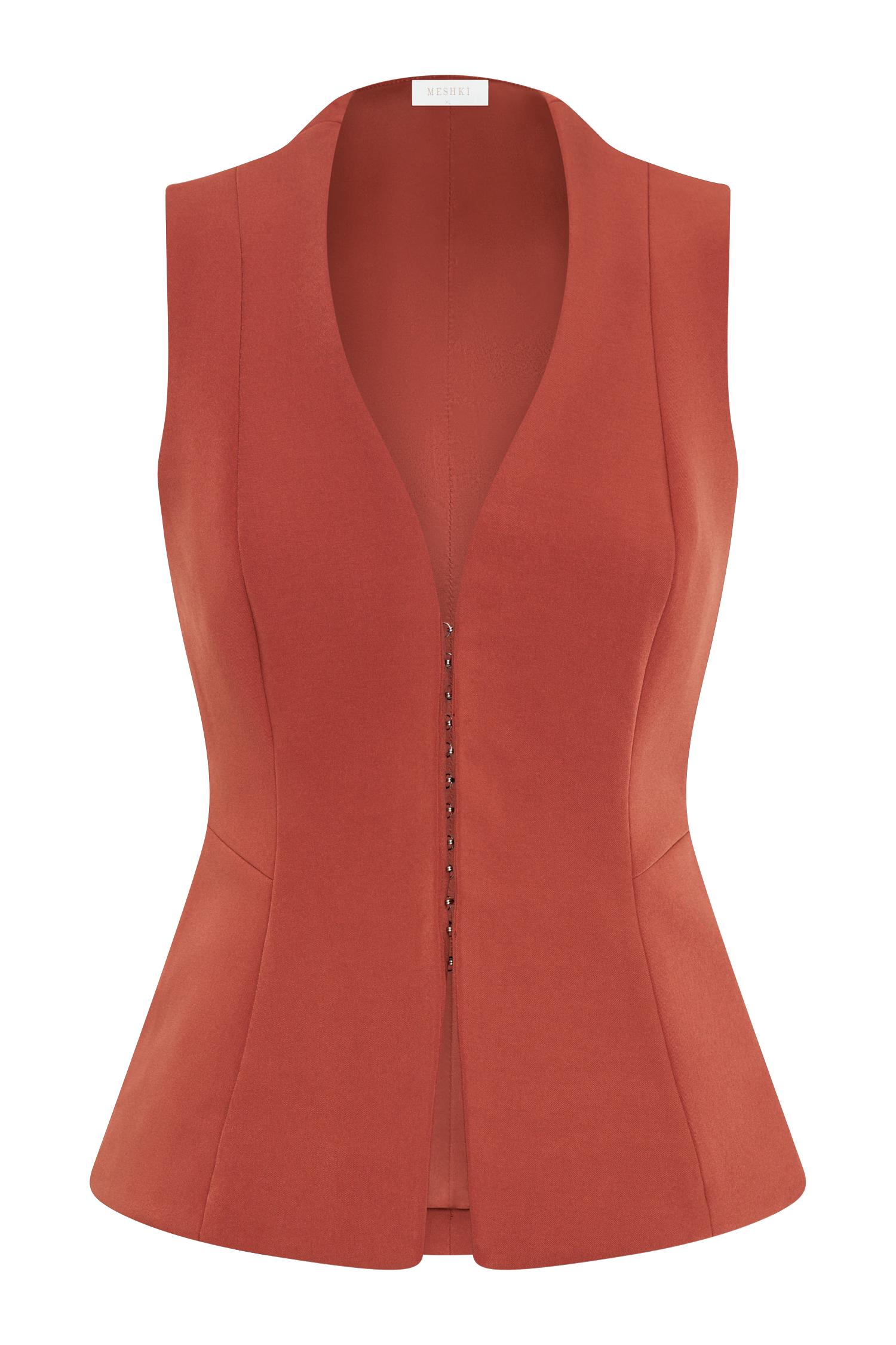 Melinda Structured Vest Top - Chilli Product Image