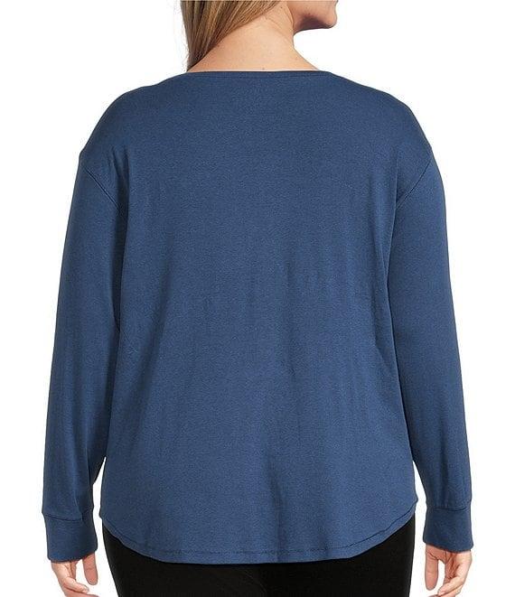 Westbound Plus Size Long Sleeve Crew Neck Pullover Product Image