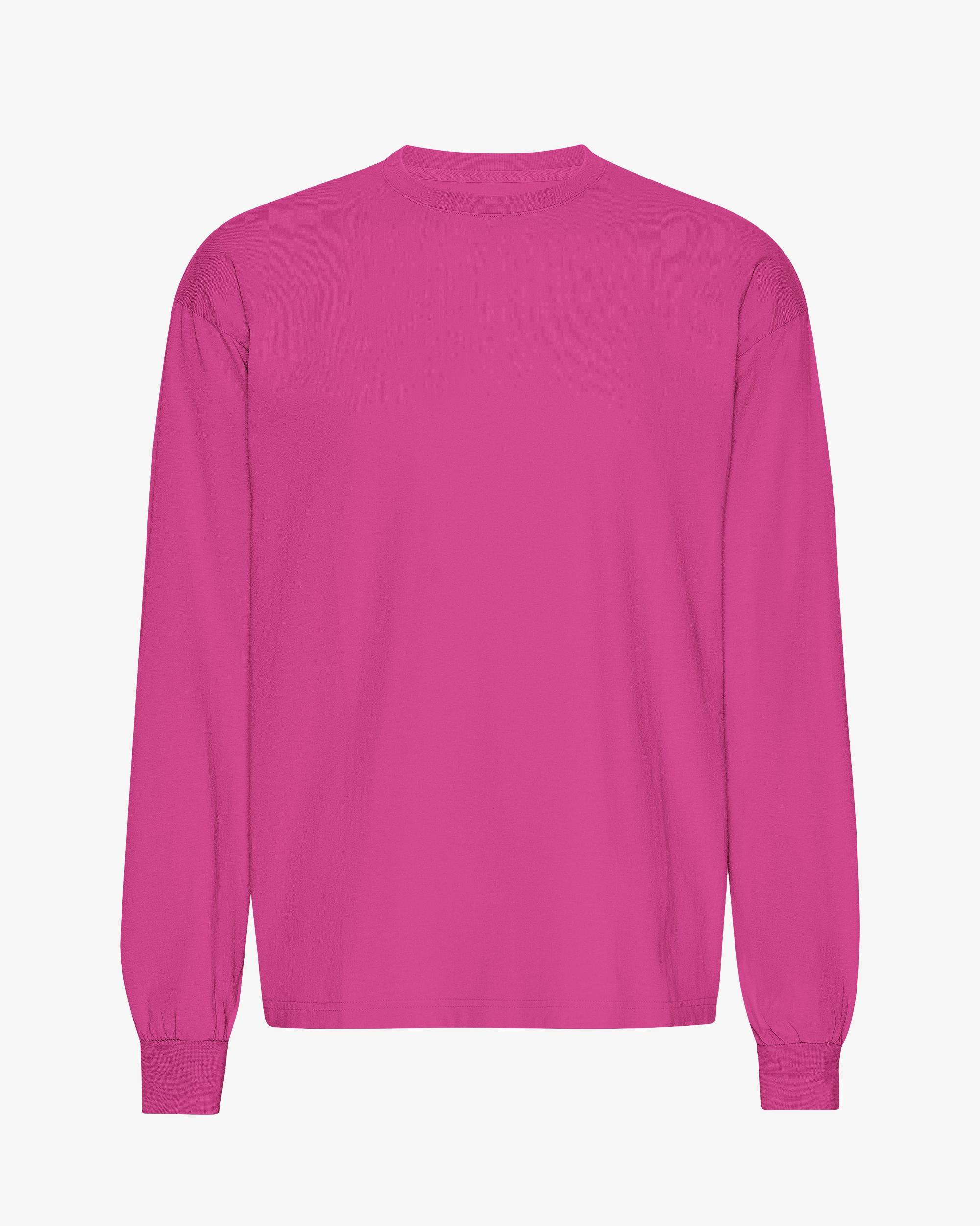 Oversized Organic LS T-Shirt - Magenta Blaze Product Image