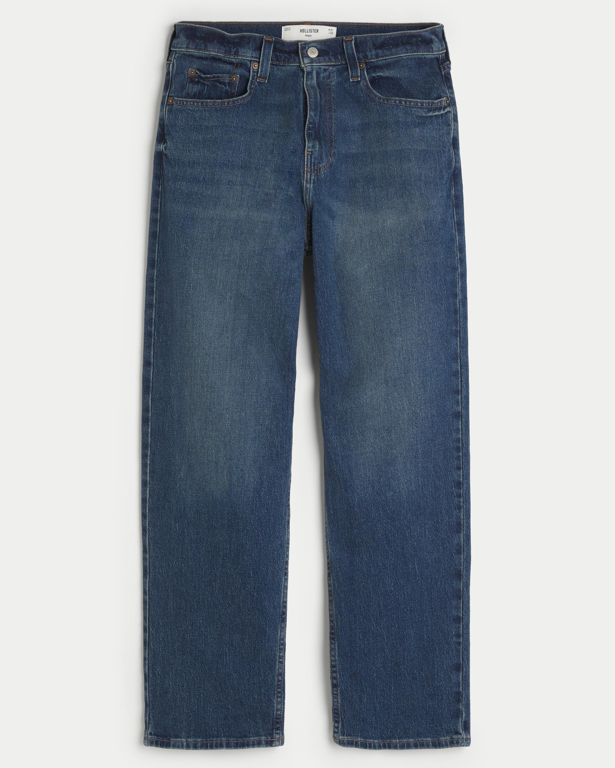 Dark Wash Baggy Jeans Product Image
