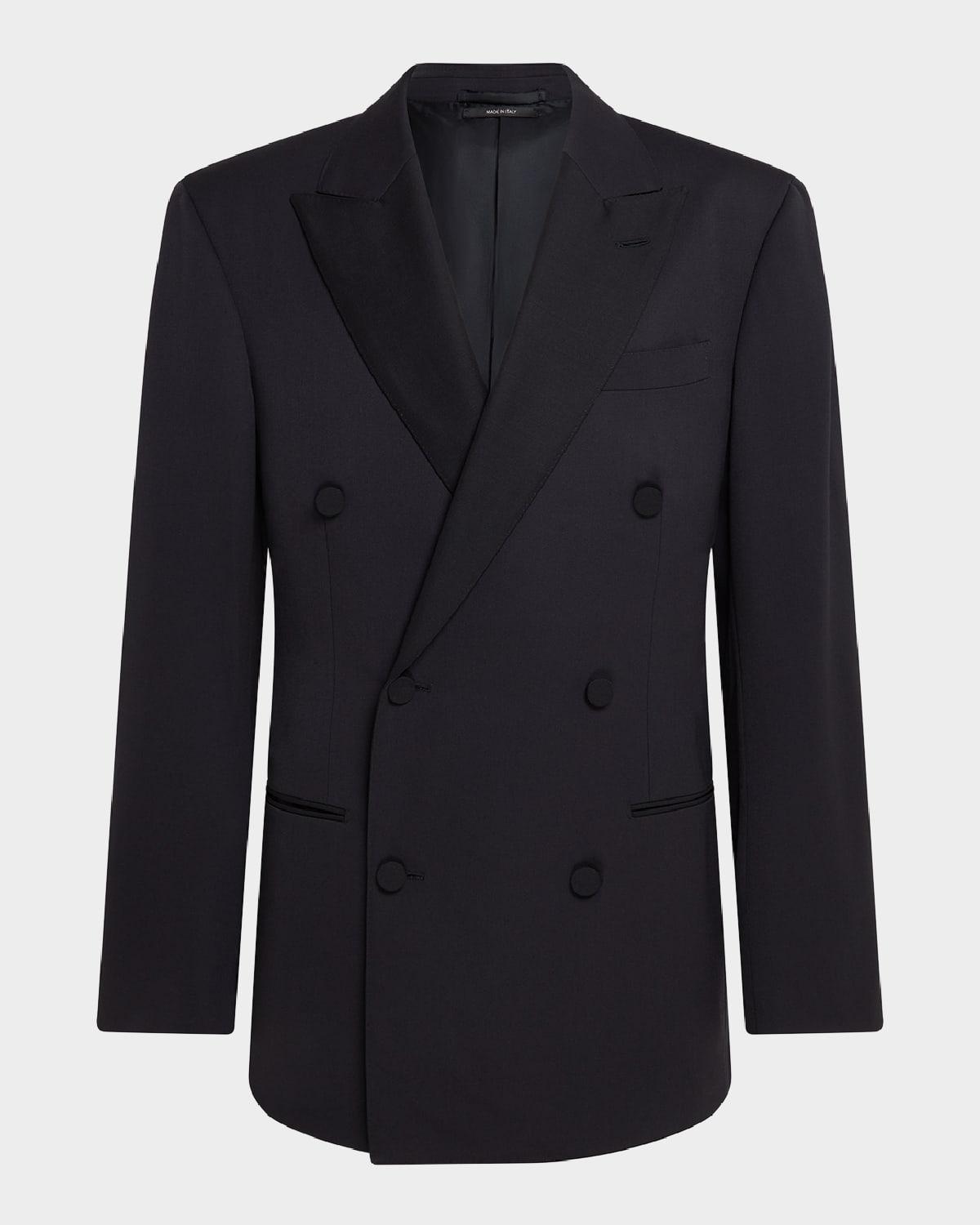 Mens Double-Breasted Peak Lapel Dinner Jacket Product Image