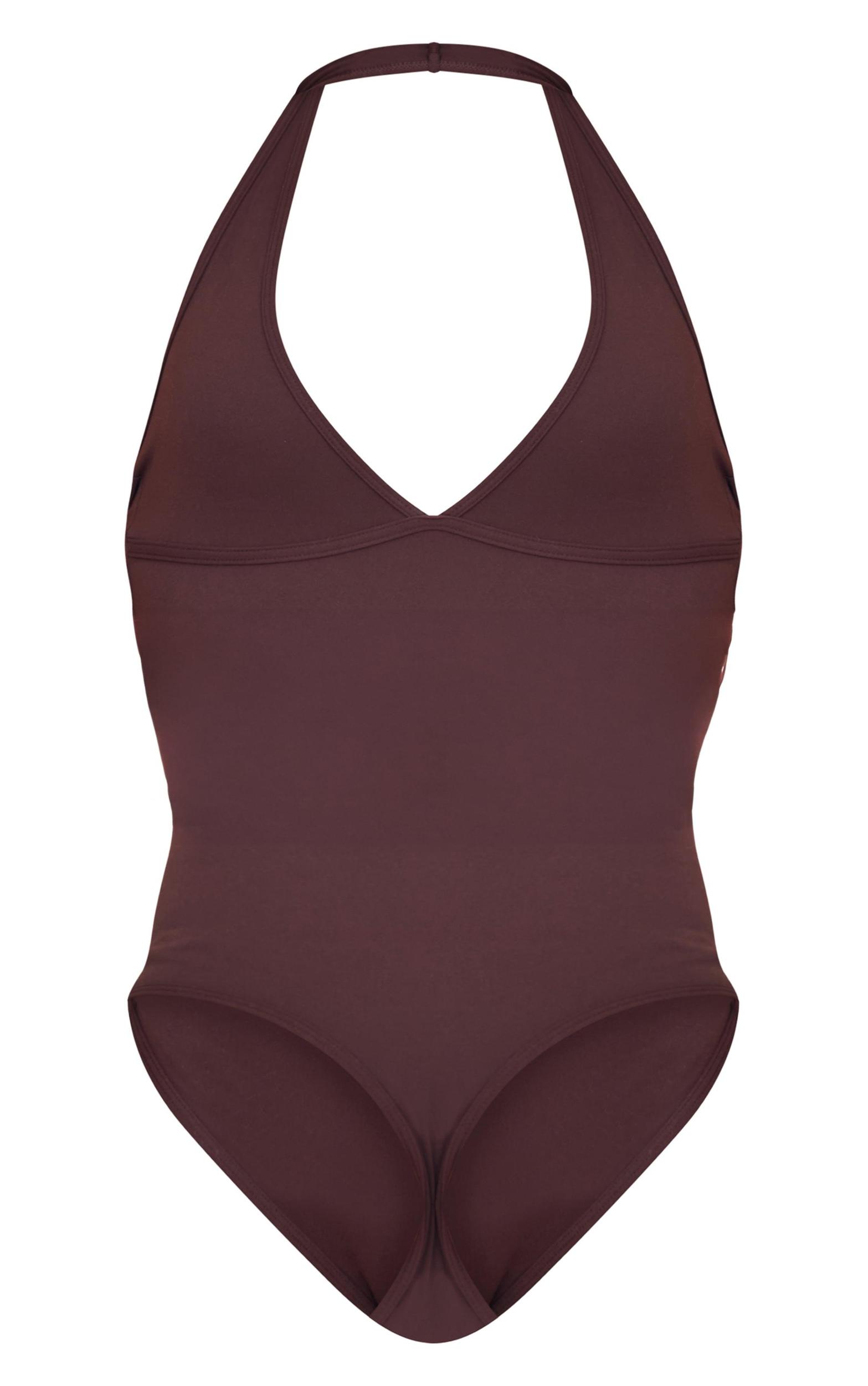 Coffee Contour Halterneck Bodysuit Product Image