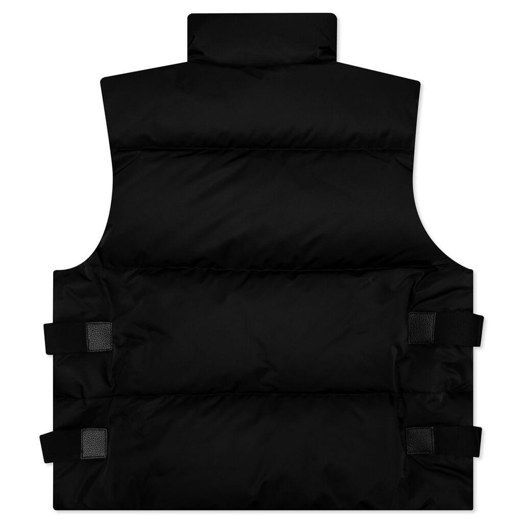 Sleeveless w/ Metallic Details Puffer Jacket - Black Male Product Image