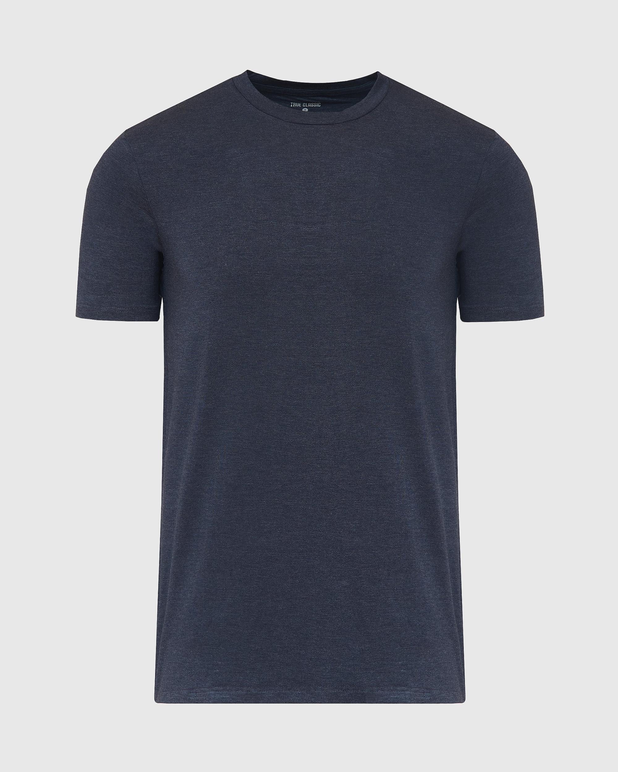 Heather Navy Short Sleeve Loungewear Tee Product Image