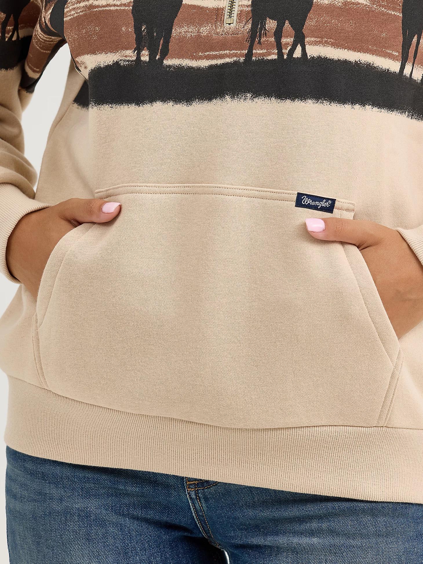 Women's Western Quarter Zip Sweatshirt | Women's JACKETS & OUTERWEAR | Wrangler® Product Image