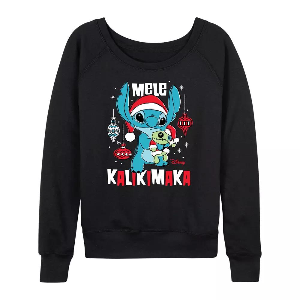 Disney's Lilo & Stitch Women's Mele Kalikimaka French Terry Long Sleeve Tee,  Product Image