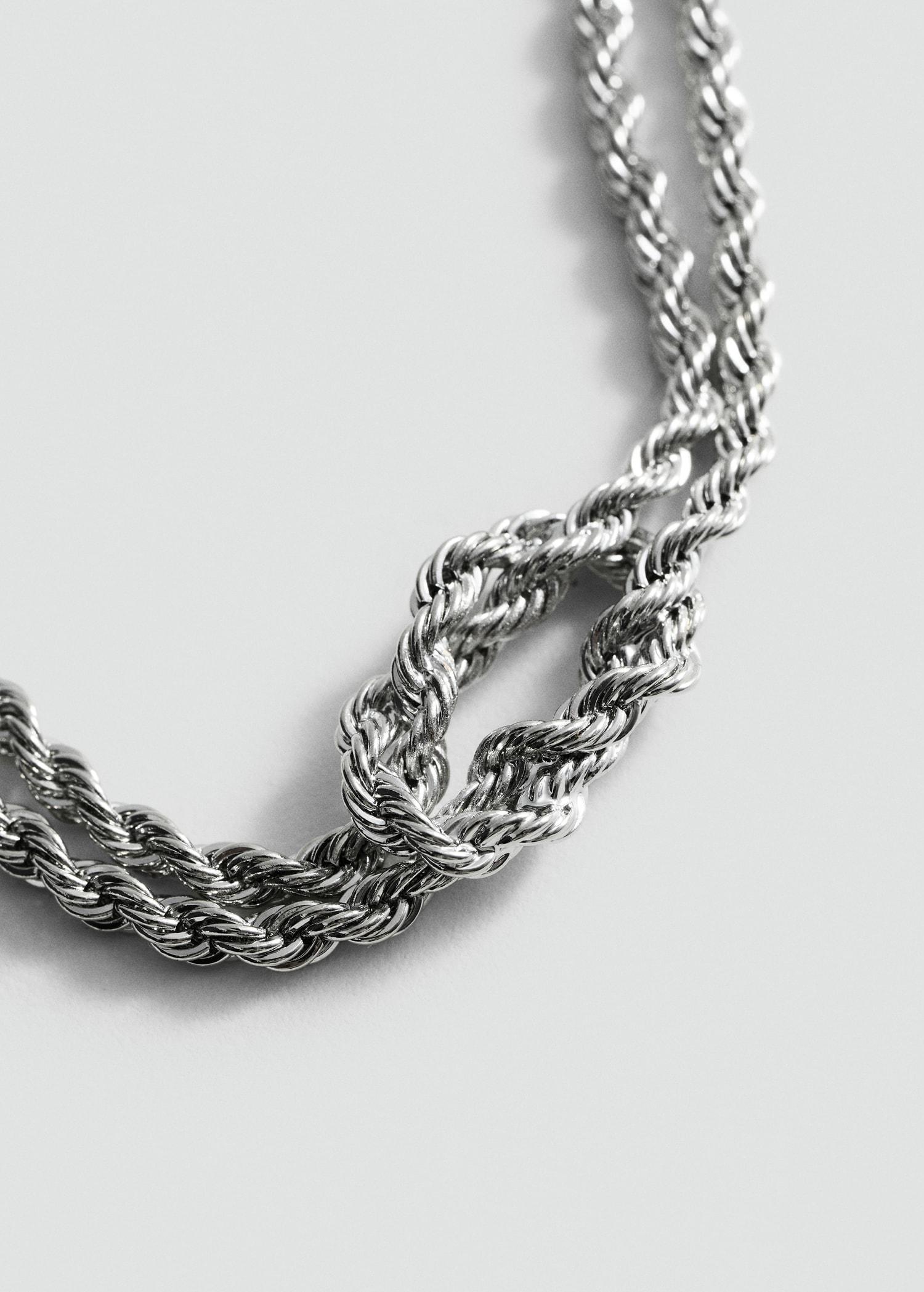 Braided chain necklace - Women | MANGO USA Product Image